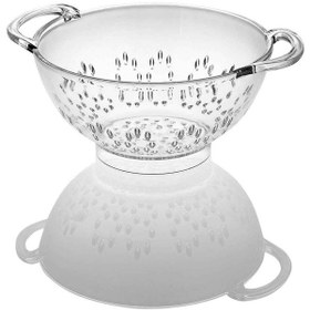 Resim Akrilik Şeffaf Makarna Süzgeçi & Sebze Meyve Süzgeçi Çok Renkli 