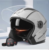Resim Eternal Luck Ebedi Şans Motosiklet Sürme Buğu Önleyici Çift Lens 02 Kask Gri 