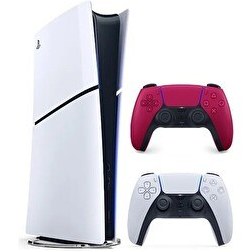 Resim Sony Playstation 5 Slim Dijital Versiyon 1 TB PS5 Oyun Konsolu - 2. Dualsense Oyun Kolu Beyaz-Kırmızı 