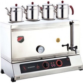 Resim eurofaz Işıkgaz Elektrikli Çay Ocağı Kapaklı ve Kaynaklı 4 Demlikli 85'lik 