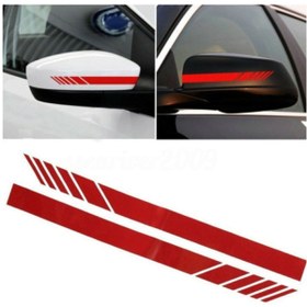 Resim Bak Karıştır Yan Ayna Şerit Sticker Sağ-sol 20x3 Cm Kırmızı Renk 