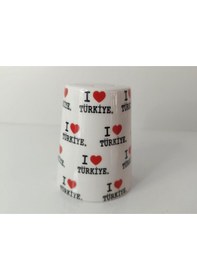 Resim Seramik Kalpli Tuzluk Biberlik 2 Li Set Baharat Saklama Kutuları 