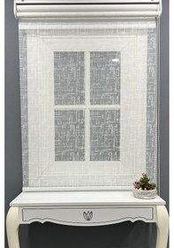 Resim Stor Perde Çift Mekanizmalı Örme Tül Stor & Mat Beyaz Stor Perde % 80 Işıgı Kesme Özelliği 