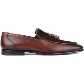 Resim Shoetyle - Kahverengi Deri Püsküllü Erkek Klasik Ayakkabı 250-7610-832-kahverengi 