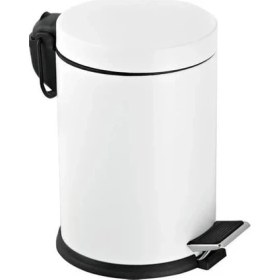 Resim Daisy Home Premium Serisi 12 Litre Hacimli Paslanmaz Banyo-Mutfak Pedallı Çöp Kovası Beyaz, 12L 