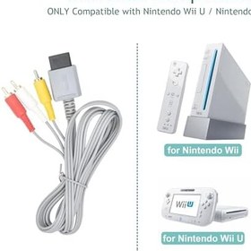 Resim Wii Wii U için AV Kablosu, Nintendo Wii/Wii U ile Uyumlu Kompozit Ses Video Kablosu, TV Konektör Kablosu 1.8M/6FT 