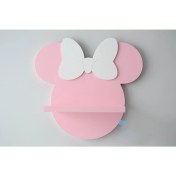 Resim Dfn Wood Minnie Mouse Şekilli Raf Kitaplık Duvar Rafı Çocuk Odası Raf 