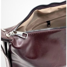 Resim Lovelystore Yumuşak Deri Orta Boy Kadın Hem Omuz Hem Çapraz Çanta 35x24 Acı Kahverengi 