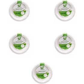 Resim Roll-up Nature Ekolojik Karton Kağıt Parti Tek Kullanımlık Tabak - 22 Cm. - 50 Adetlik 5 Paket 