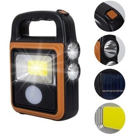 Resim Powermaster Hs-8020c Cob Led Solar 4 Kademeli Şarjlı El Işıldak Feneri - Usb Çıkışlı Powerbank Çok Renkli 