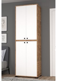 Resim Bükreş No.3 3raflı Askılı Gardırop Çam-beyaz Atlantik Çam - Beyaz 