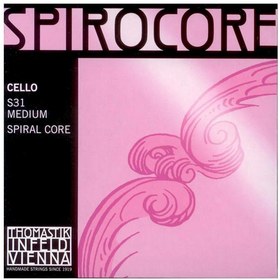 Resim Thomastik Infeld TH-S31 Spirocore Çello Teli Takımı | Tungsten ve Gümüş Sarım Güçlü Projeksiyon 