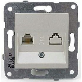 Resim Viko Artline Novella Saten Tekli Data Cat-6 İnternet Prizi Çerçevesiz 92605132 