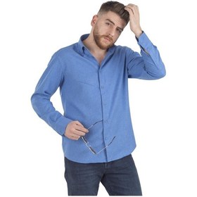 Resim Gallini World Minimalist Uzun Kol Erkek Gömleği - Günlük & İş Mavi 