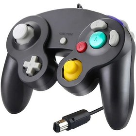 Resim Siyah-gamecube Denetleyicisi Anahtarı Ngc Denetleyicisi Usb Kablolu Gamepad Wii Titreşim El Joystick Ngc Gc Controle Pc İçin 