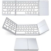 Resim Xindoker Katlanabilir Bluetooth Klavye - Dokunmatik Pedli, Ultra İnce, Taşınabilir Windows/android/ios 