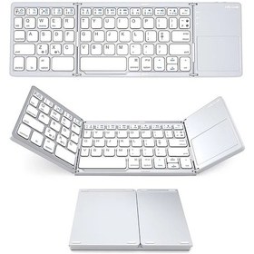 Resim Xindoker Katlanabilir Bluetooth Klavye - Dokunmatik Pedli, Ultra İnce, Taşınabilir Windows/android/ios 