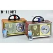 Resim Tastech Meier M-110bt Gold Renk Nostaljik Radyo Ahşap Görünümlü Bluetooth Hoparlör Fm Sd Kart Usb Girişi 
