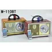 Resim Tastech Meier M-110bt Gold Renk Nostaljik Radyo Ahşap Görünümlü Bluetooth Hoparlör Fm Sd Kart Usb Girişi 