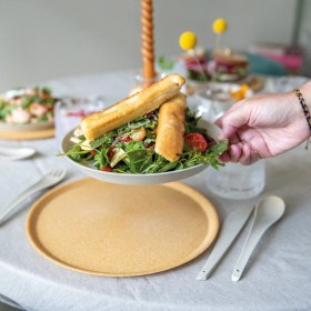 Resim Koziol 4'lü Tabak 25,5 cm Kahverengi 