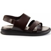 Resim Kahve Leather Erkek Sandalet E05433015214 Kahve 