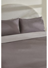 Resim Karaca Home Basis %100 Pamuk Çift Kişilik Nevresim Takımı Antrasit Antrasit 