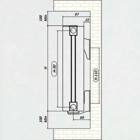Resim Aeon Visage Alüminyum Radyatör Beyaz 