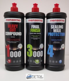 Resim Menzerna 1000 3000 Sealingwax Kalın Pasta Hare Boya Kor. Set 1 Lt 