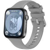 Resim Teknocep Huawei Watch Fit 3 Band Serisi Klasik Kordon Silikon Strap Kayış-gri 