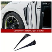 Resim Dashanshop Karbon Fiber Siyah Abs Köpekbalığı Solungaçları Yapışkanlı Çamurluk Etekleri 