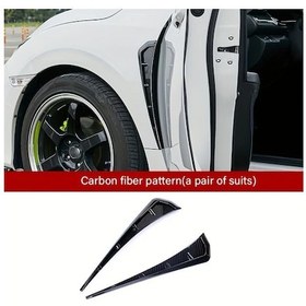 Resim Dashanshop Karbon Fiber Siyah Abs Köpekbalığı Solungaçları Yapışkanlı Çamurluk Etekleri 