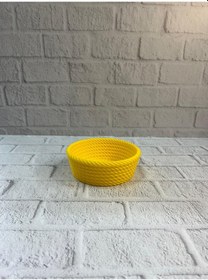 Resim Yuvarlak Çerezlik Sarı Canlı Renkli Dekoratif Sunum Kasesi 