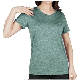 Resim Spor Kadın Tişört - Terletmez Kumaş - Lumi - Yeşil Çok Renkli 