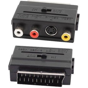 Resim Scart Adaptör Lale Rca Çevirici Dvd-Uydu-Vcd-Scart Adaptör Soket 