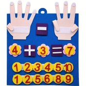 Resim Renkli Keçe Matematik Sayı Tahtası Asma Halkası ile - 3+ Yaş Çocuklar için Etkileşimli Sayma & Aritmetik Oyunu, Okul Öncesi & Ev Okulu için Mükemmel, Parmak Kuklaları & Sayı Kartları Dahil, Çiçek Şeklinde Silgiler ile Mavi Arka Plan, Aritmetik Pratiği | Renkli Matematik Tahtası | Dayanıklı Keçe Malzeme, Matematik Öğrenme Araçları 