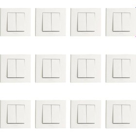 Resim Ovivo Grano Beyaz Komütatör Çerçeveli 12 Adet 