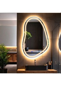 Resim Vornel Günışığı Lazer Kumlamalı Lavabo & Banyo Aynası Dokunmatik Sensörlü 55 X 90 