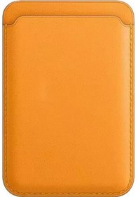 Resim Apple Magsafe Cüzdan İle Uyumlu İphone İçin Rikbo Deri Cüzdan Kılıfı, Sarı ⑤ 