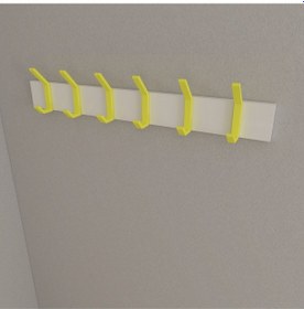 Resim Hepsi3boyutlu Modern Duvar & Kapı Kanca Askılık - 6 Adet Sarı Kanca Askılık - Model No : 1 Sarı 