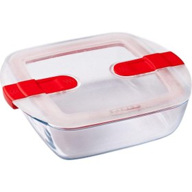 Resim Pyrex Dikdörtgen Saklama Kabı Mikrodalga 1 L 