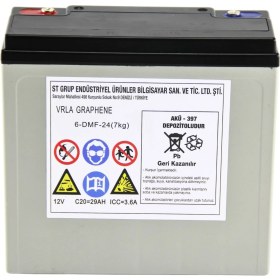 Resim Safir 12 V - 24 Ah Grafen Jel Akü 4'lü Set Elektrikli Bisiklet Aküsü 