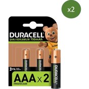 Resim Duracell Şarj Edilebilir AAA 750 mAh Piller 4'lü 