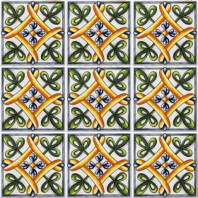 Resim Can Seramik 10*10 cm Cç-57 Kütahya Çini Karo ( 5'li 1 Paket ) 