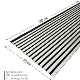 Resim Akustik Ahşap Duvar Paneli Lambiri Vizon 60 280 Cm 