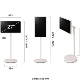 Resim LG Stanbyme 2 - 27 Inç, Dokunmatik, Döndürülebilir, Tekerlekli, Taşınabilir Ekran, 4 Saat Pil Ömrü 