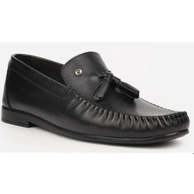 Resim Pierre Cardin 25101 Siyah Erkek Loafer Günlük Deri Ayakkabı Siyah 
