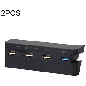 Resim 2 Adet Play Station 4 İnce Konsol Usb Hub 3.0 Yüksek Hız İçin Usb Adaptör Aksesuarlarını Uzatın 