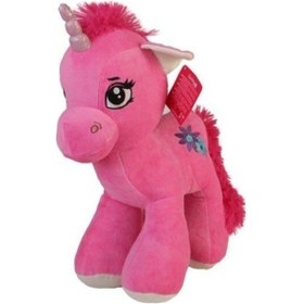 Resim Peluş Boynuzlu At 45 Cm Pembe No Color 