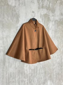 Resim Hatun Atila Kaşe Pelerin Panço Camel - 8720 - Vizon / S 