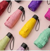 Resim Oldfriend Mini Pembe Şık Ve Taşınabilir Kadın Güneş Şemsiyesi Cep Boy Dayanıklı 